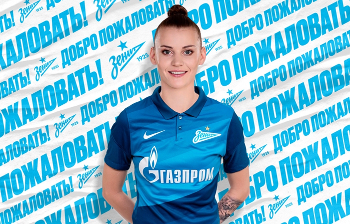 加布里埃拉·格兹温斯卡加入圣彼得堡泽尼特女子足球队！